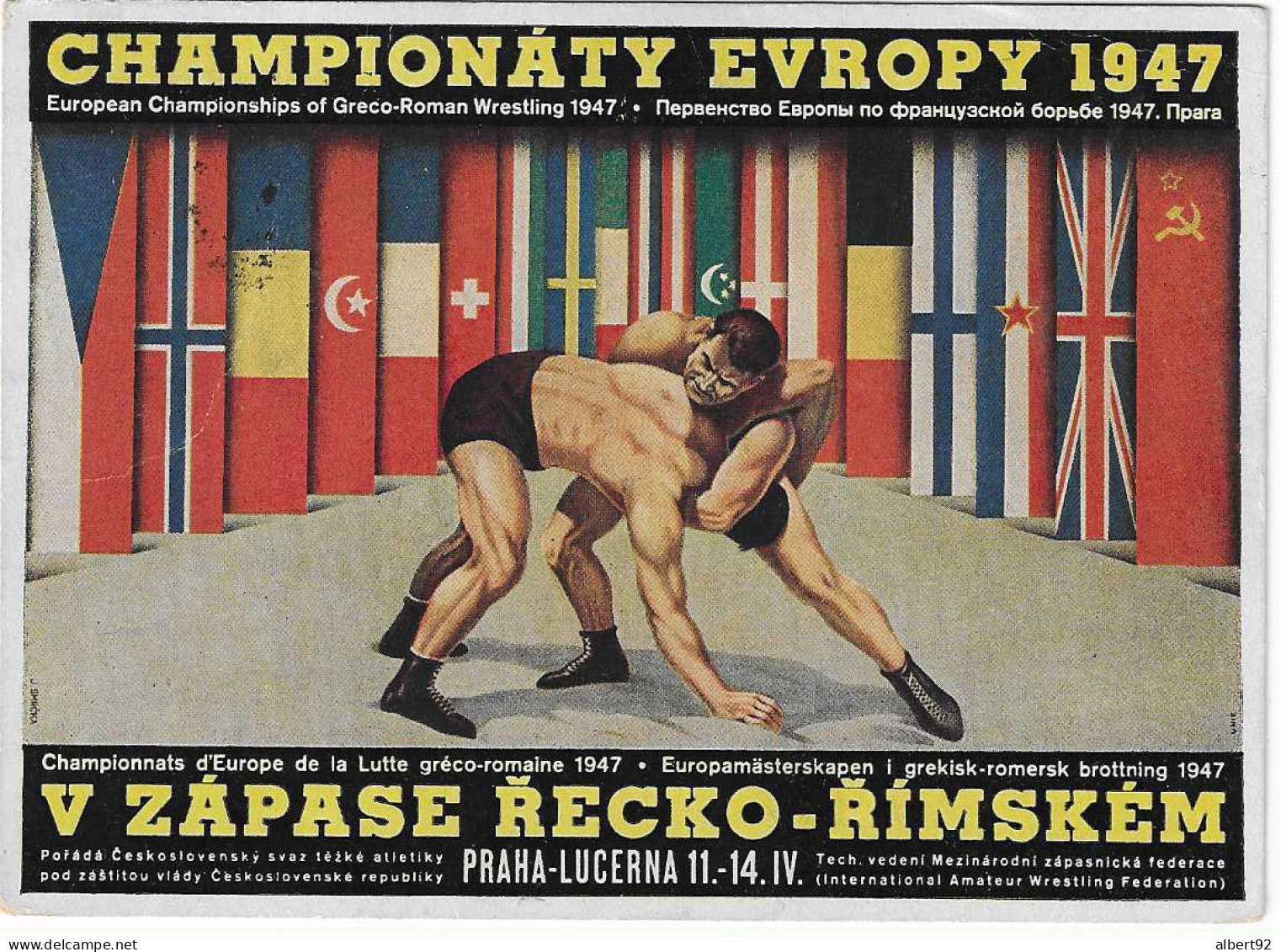 1947 Championnats D'Europe De Lutte Greco- Romaine à Prague - Wrestling