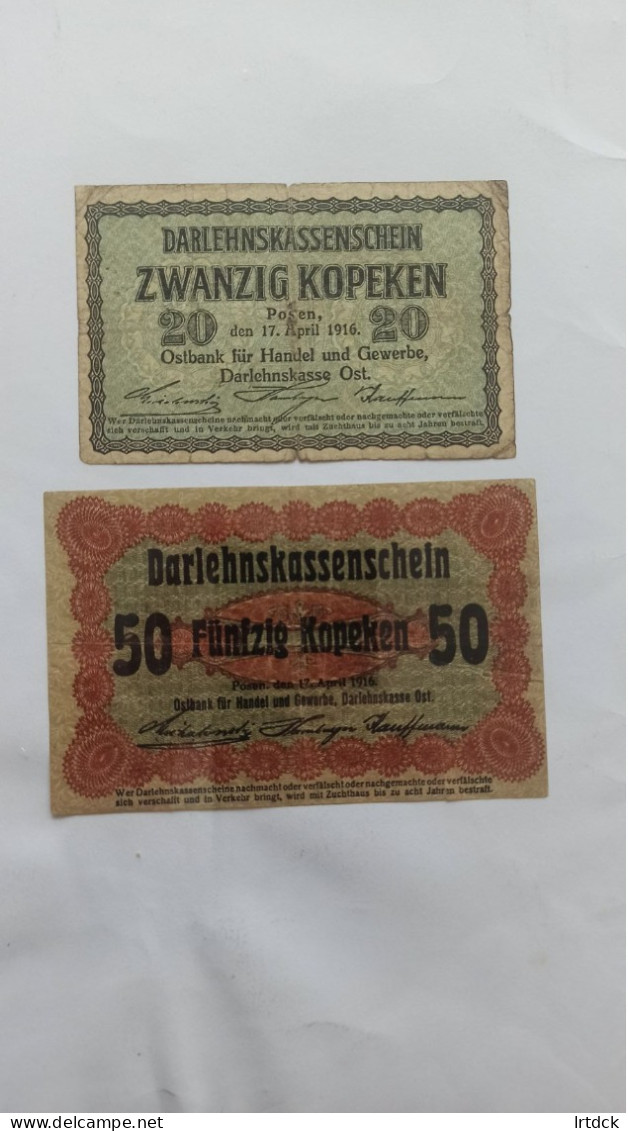 Billets Allemagne 1ère Guerre KOPEKEN - Collections