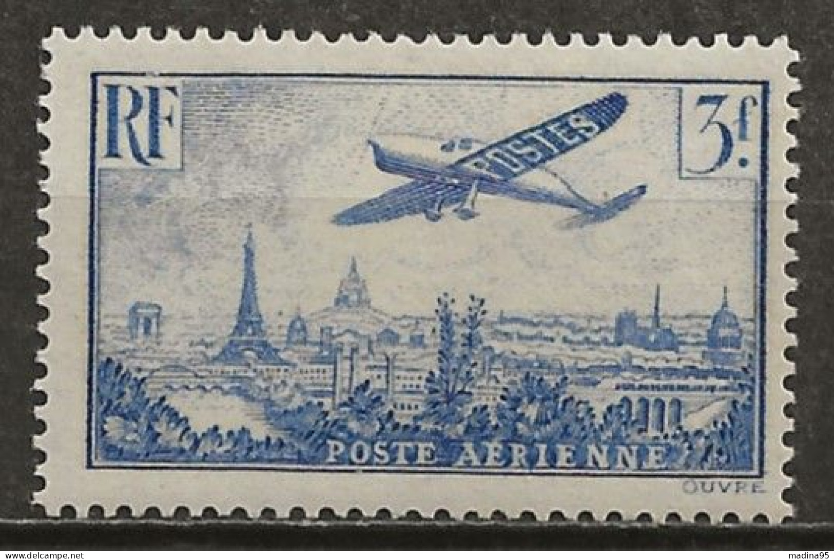 FRANCE: *, PA N°12, TB - 1927-1959 Neufs