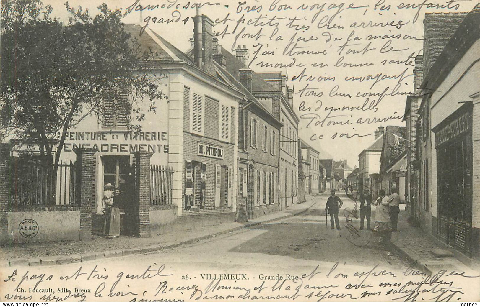 VILLEMEUX - Grande Rue. Peinture Et Vitrerie Encadrements M Pithrou. - Villemeux-sur-Eure