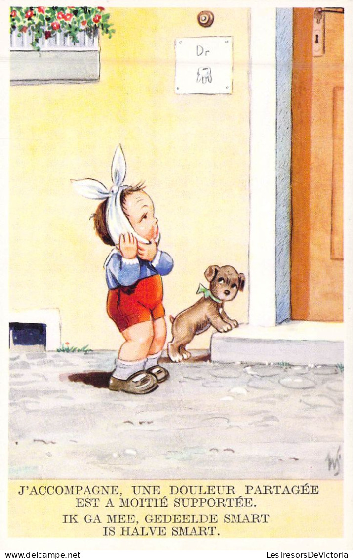 HUMOUR - J'accompagne Une Douleur Partagée Est A Moitié Supportée - Carte Postale Ancienne - Humour