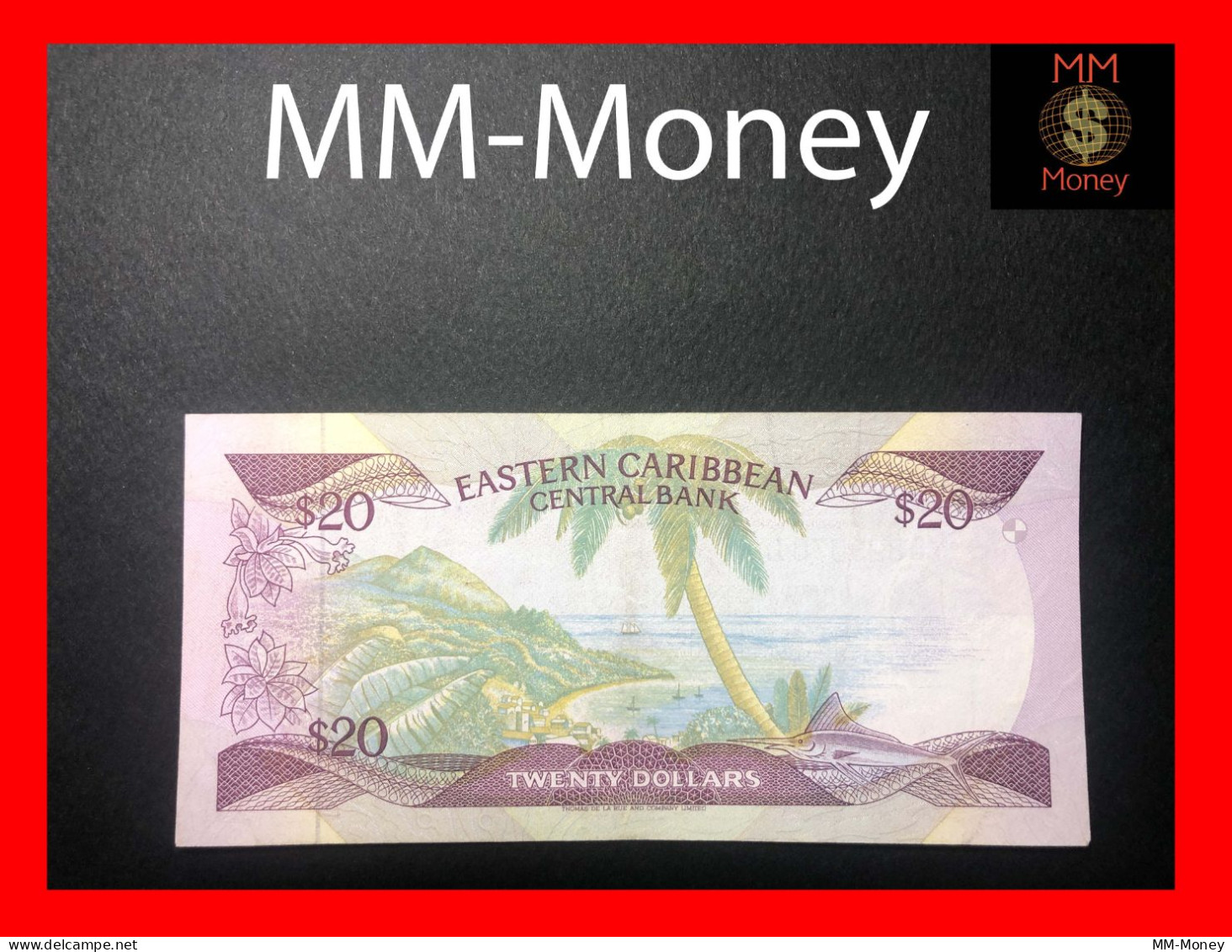 East - Eastern Caribbean  20 $  1988  P. 24  *L*   "ST. LUCIA"    VF + \ XF - Ostkaribik