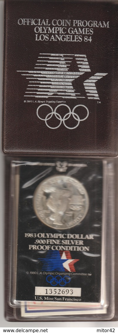 U.S.A.-Stati Uniti-1983-Olimpiade-1 $ Argento In Confezione Originale Zecca - Sin Clasificación