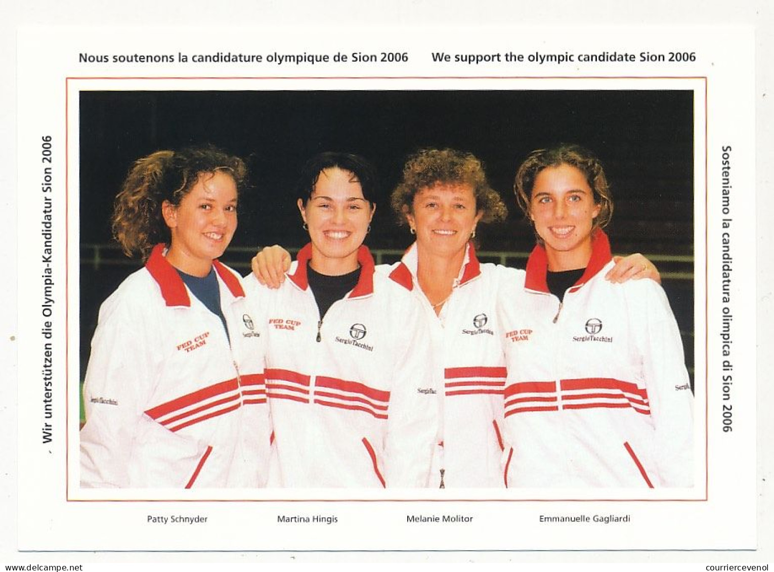 SUISSE => 8 Entiers Postaux (CP) => Candidature Sion Pour JO. FED CUP - 2 Obl Demi Finale Suisse France, 2 Obl Finale + - Stamped Stationery