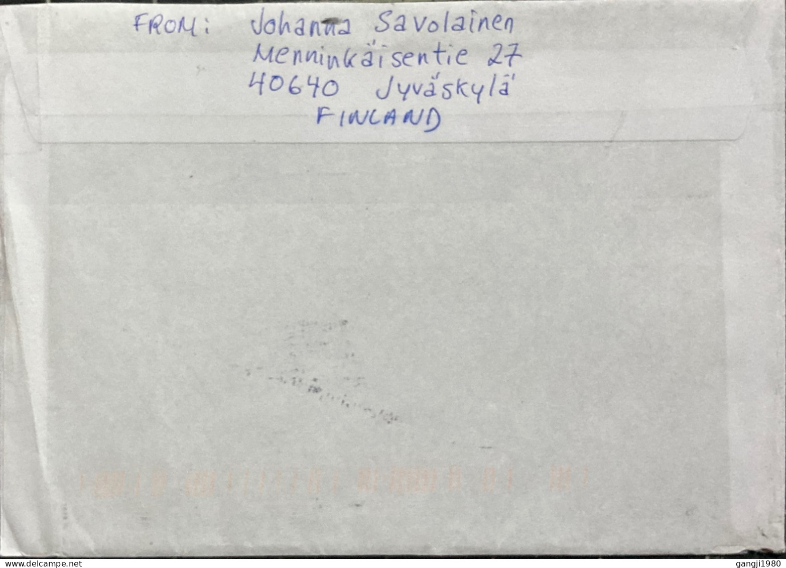 FINLAND-2022,COVER USED TO USA, KARLFARER, 2017 CLANGULA BIRD STAMP, JYVASKYLA CITY CANCEL, ODD SHAPE 2000 STAMP USED. - Lettres & Documents