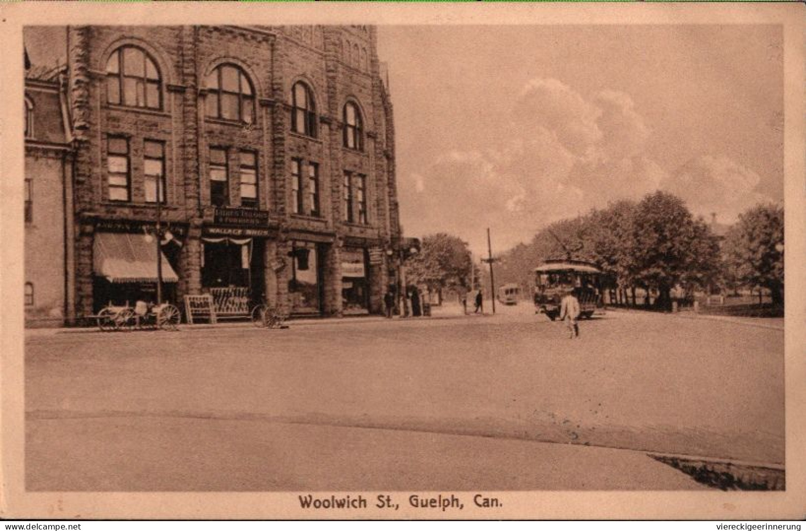 ! 1915 Alte Ansichtskarte Guelph, Woolwich Street, Tram, Straßenbahn, Ontario, Kanada, Canada - Otros & Sin Clasificación
