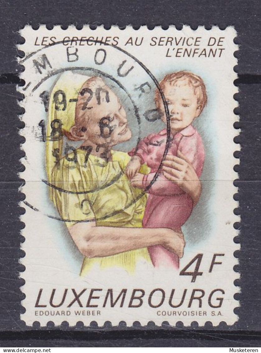 Luxembourg 1973 Mi. 865, 4 Fr. Kinderkrippe Pflegerin Mit Kind - Oblitérés