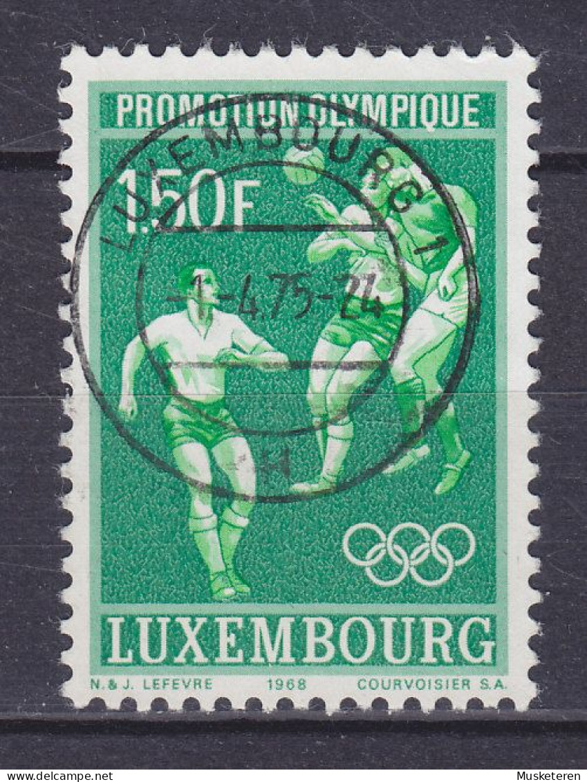 Luxembourg 1968 Mi. 766, 1.50 Fr. Olympic Games Jeux Olympique Olympische Spiele, Mexico Fussball Deluxe Cancel !! - Gebruikt