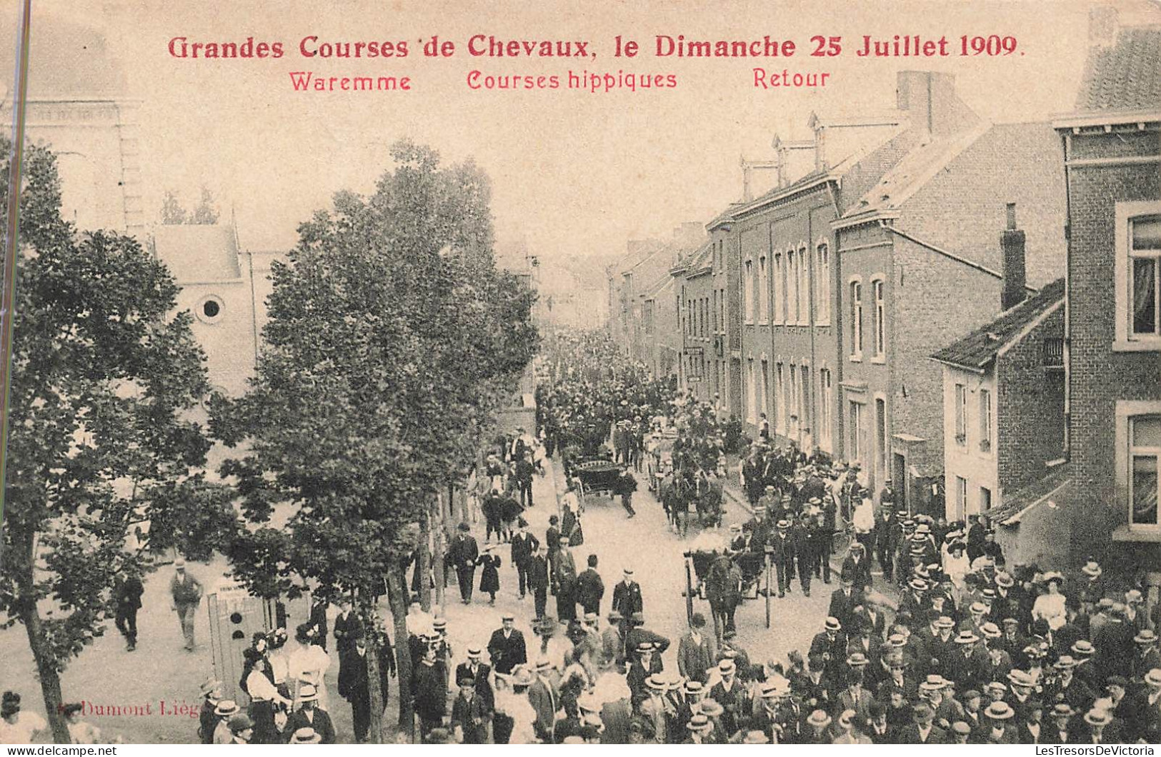 Belgique - Waremme - Grandes Courses De Chevaux Le Dimanche 25 Juillet 1909 - Dumont - Carte Postale Ancienne - Borgworm