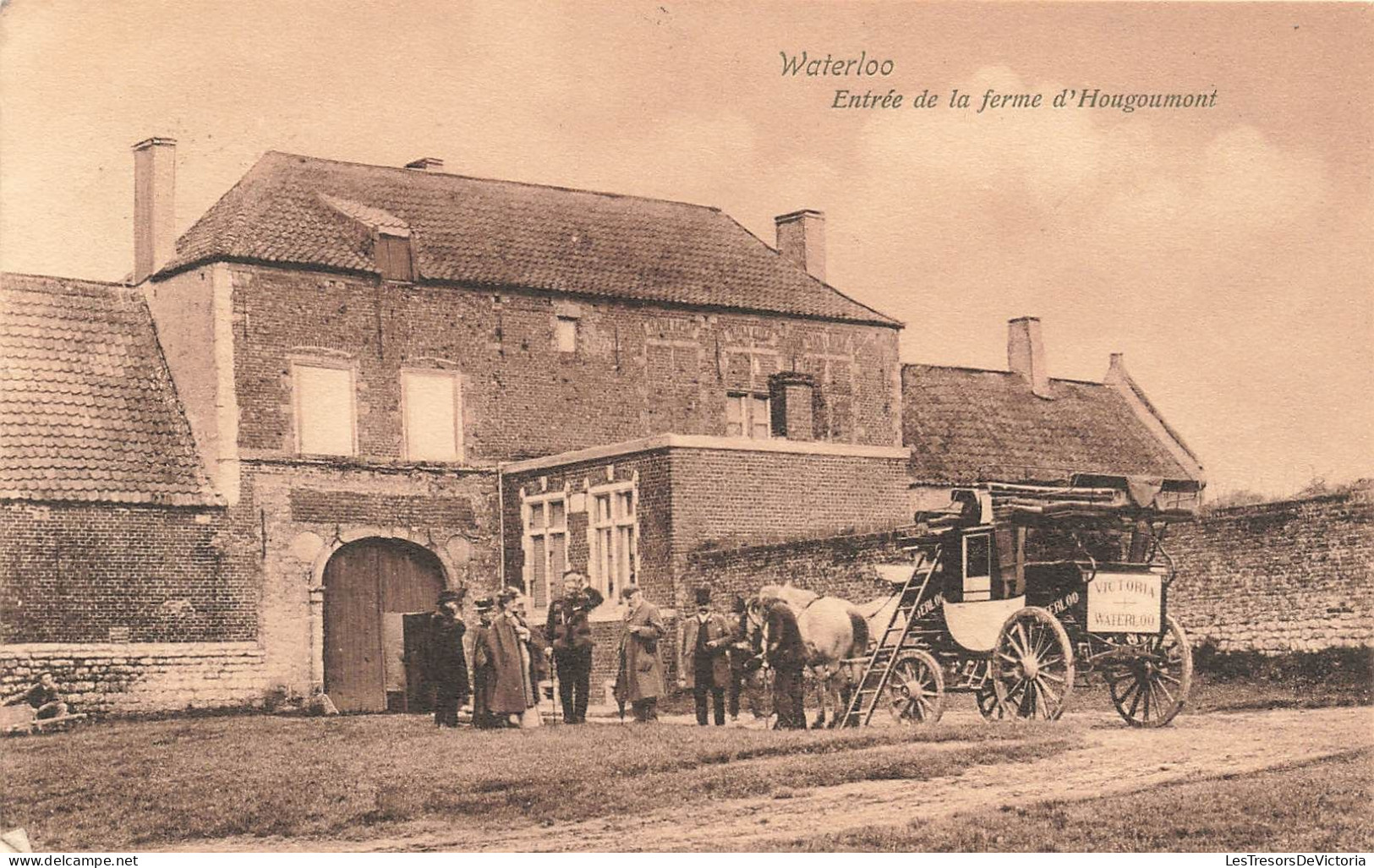 Belgique - Waterloo - Entrée De La Ferme D'Hougoumont - Grand Musée Du Chemin Creux  - Animé -  Carte Postale Ancienne - Waterloo