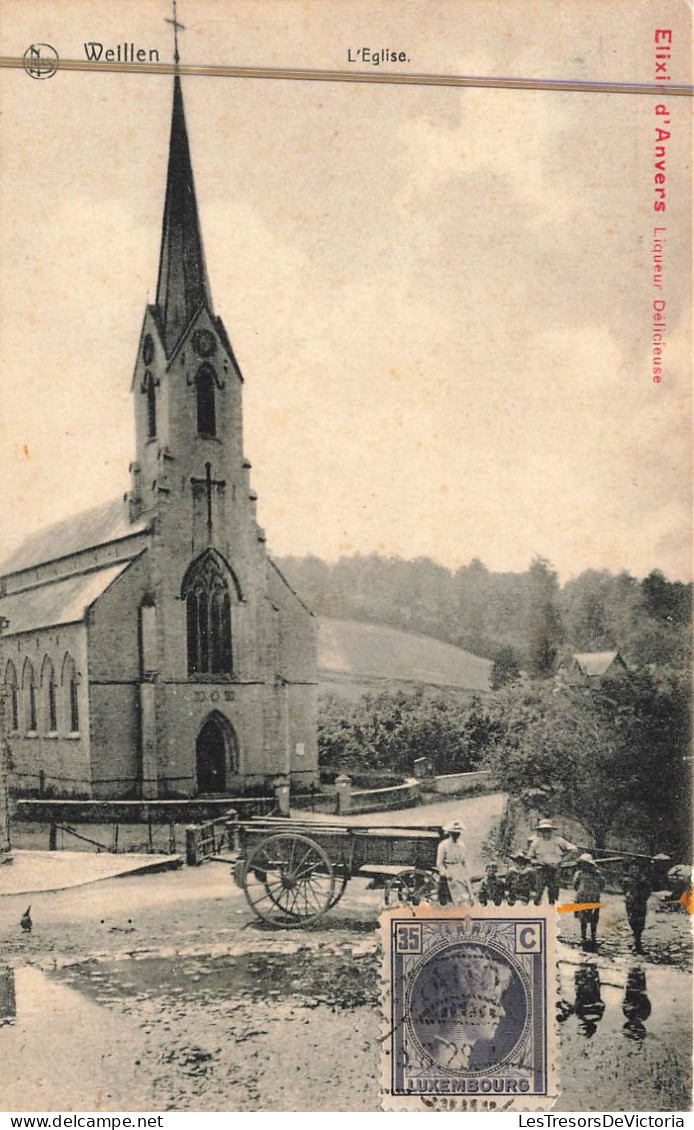 Belgique - Wellen - L'église - Publicité - Elixir D'Anvers - Clocher - Edit. Nels -  Carte Postale Ancienne - Tongeren