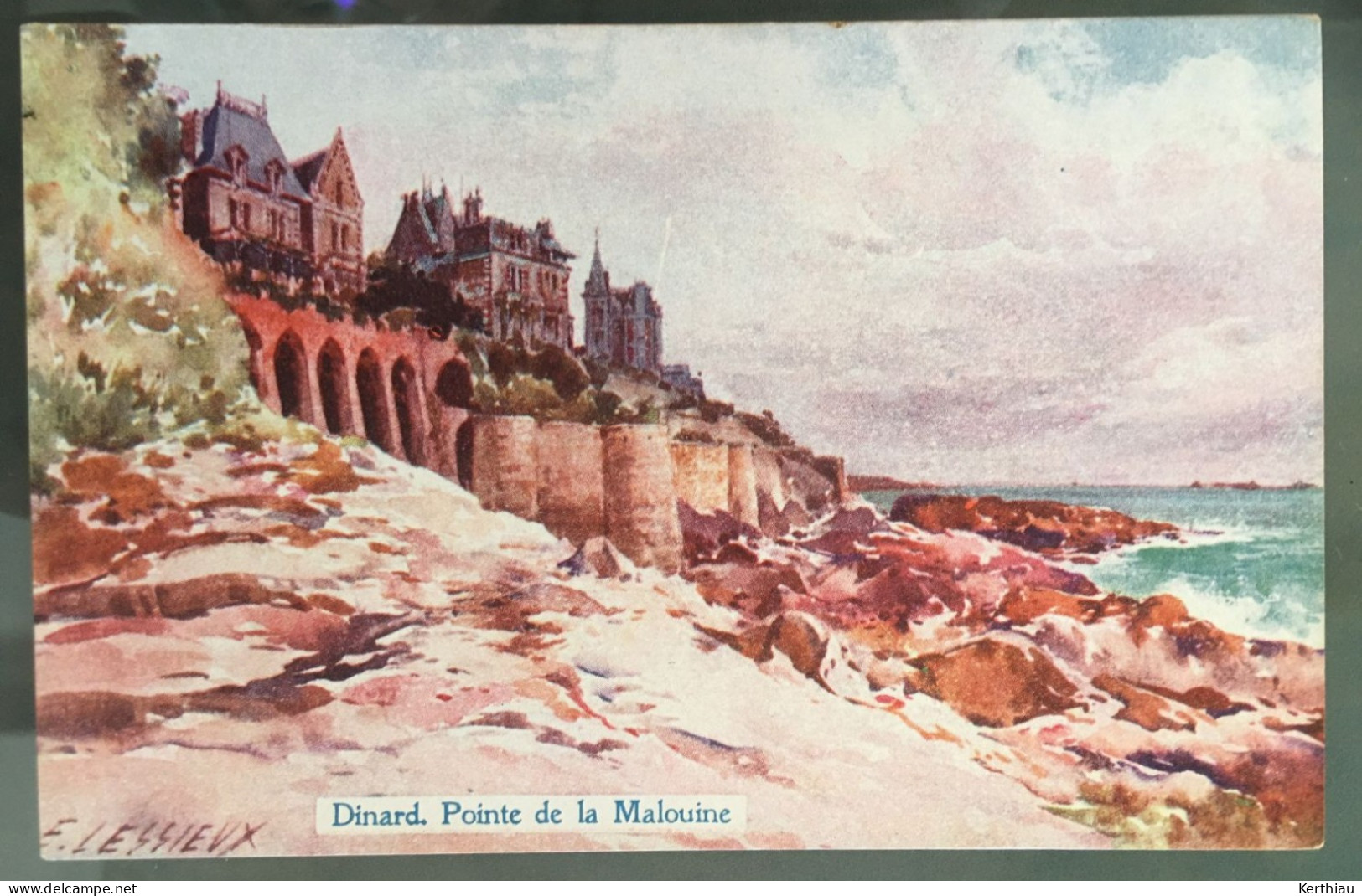 LESSIEUX - 3 CPA Dinard. Une Circulée. Pointe De La Malouine; Le Débarcadère; Bric-à-Brac - Lessieux