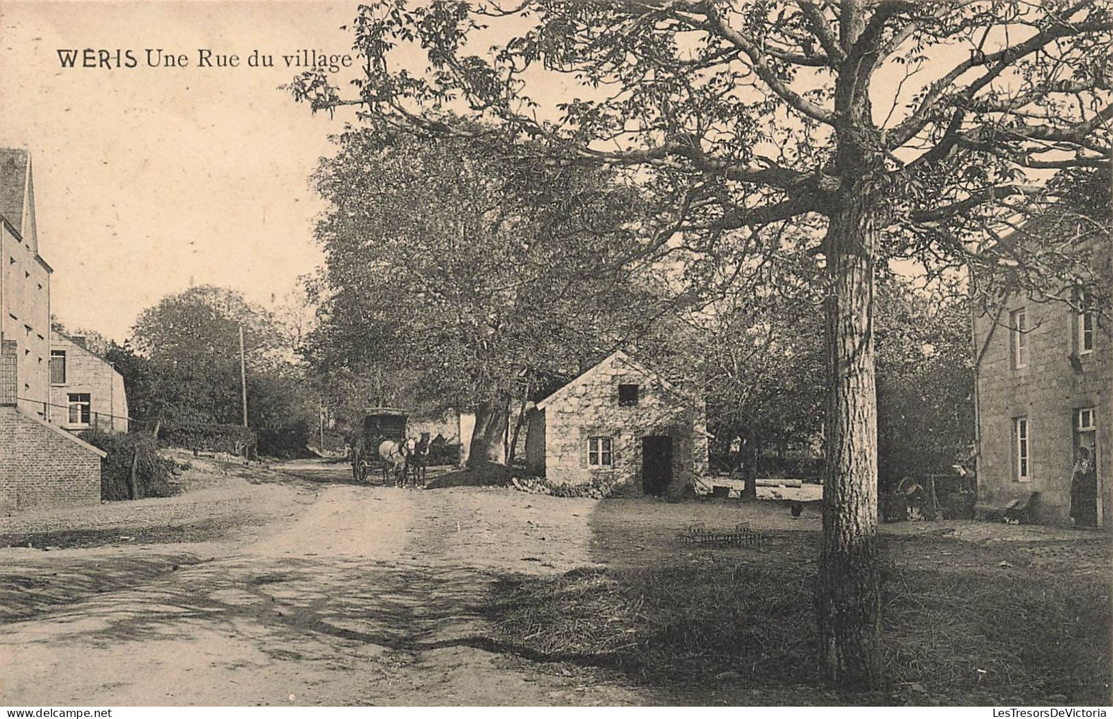 Belgique - Weris - Une Rue Du Village - Attelage -  Carte Postale Ancienne - Durbuy