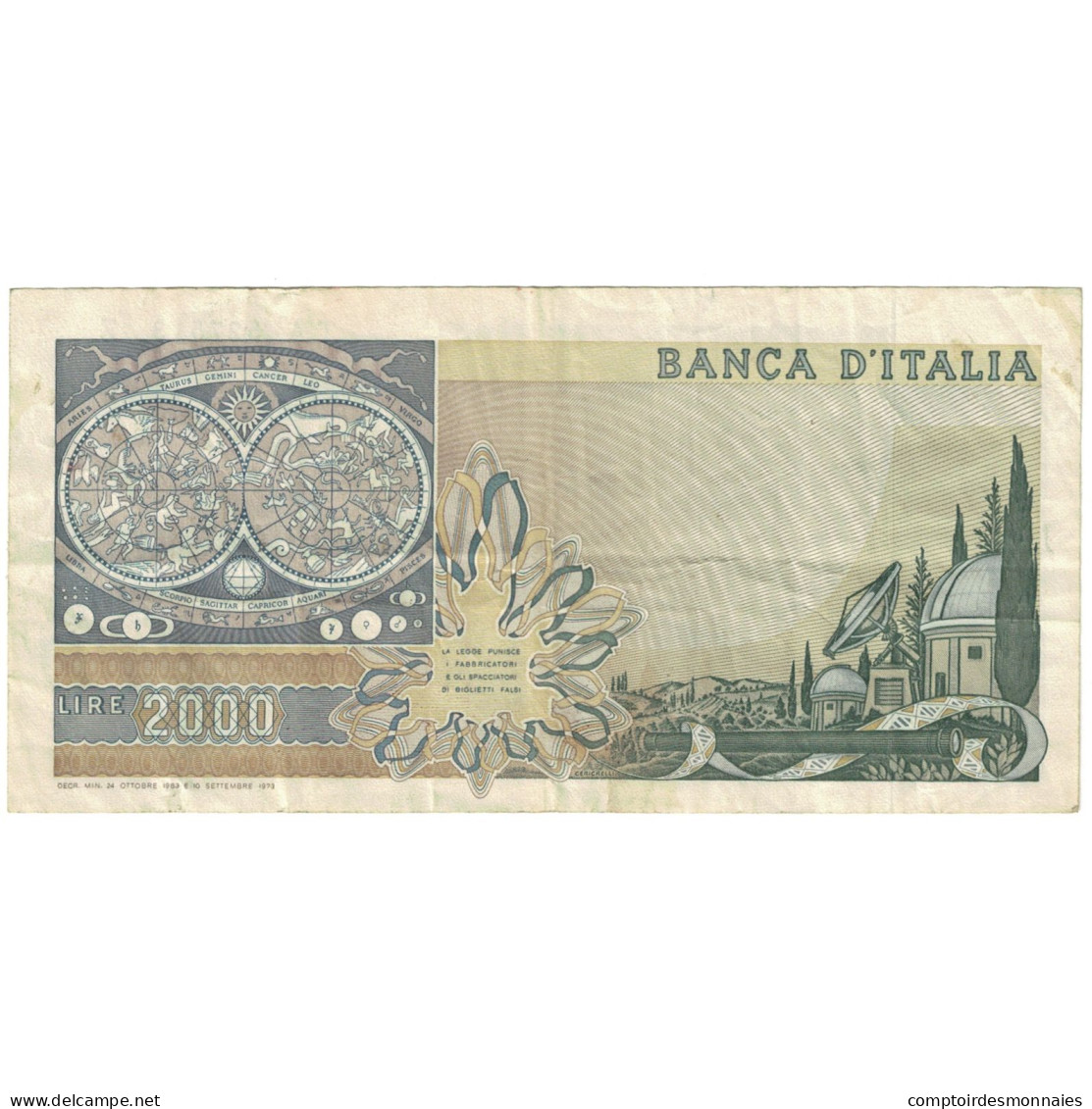 Billet, Italie, 2000 Lire, 1973-1974, 1976-10-22, KM:103b, TB - 2000 Lire