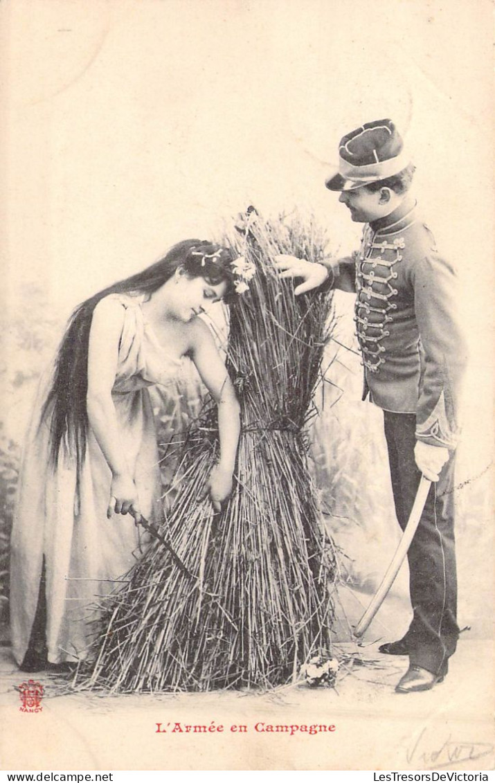 FANTAISIE - Lots - Couple - L'Armée En Campagne - Carte Postale Ancienne - Femmes