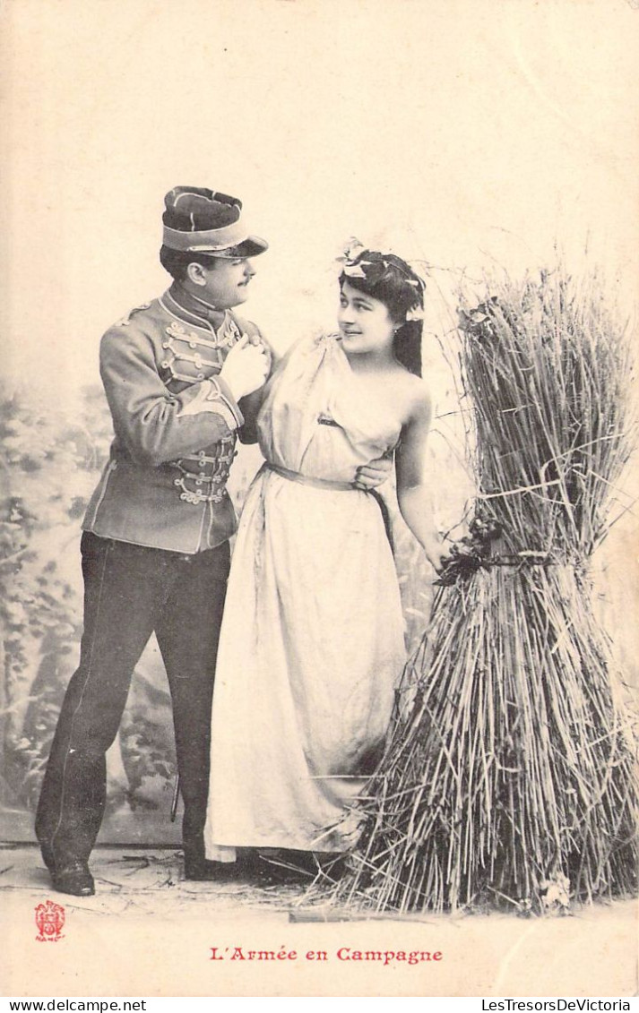 FANTAISIE - Lots - Couple - L'Armée En Campagne - Carte Postale Ancienne - Femmes