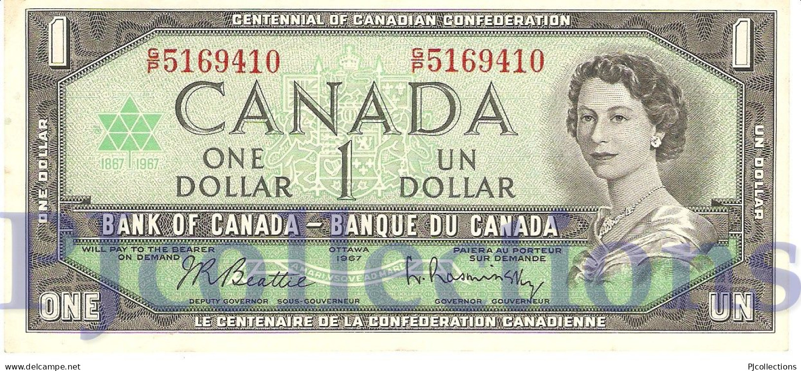 CANADA 1 DOLLAR 1967 PICK 84b XF - Kanada