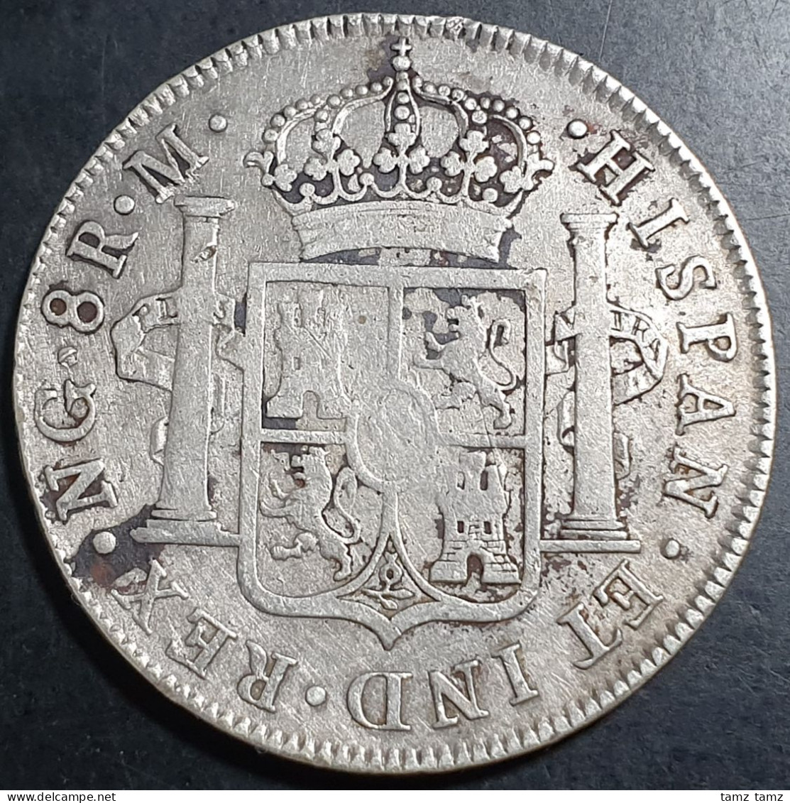 Mexico Spanish Colonial 8 Reales Ferdin Ferdinand VII 1821 NG M Guatemala Mint - Guatemala