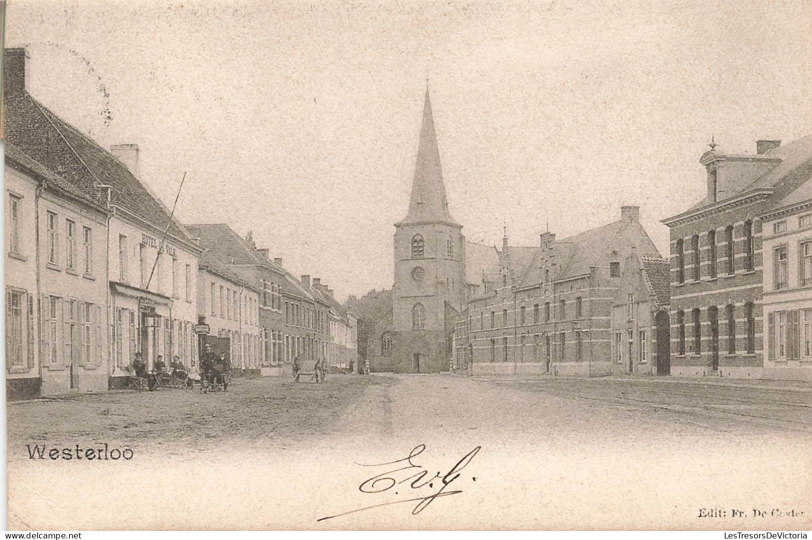 Belgique - Westerloo - Eglise - Animé - Clocher -  Carte Postale Ancienne - Turnhout