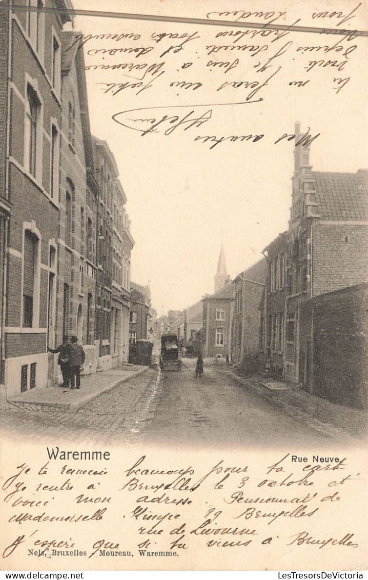 Belgique - Waremme - Rue Neuve - Edit. Moureau - Nels - Animé -  Carte Postale Ancienne - Waremme