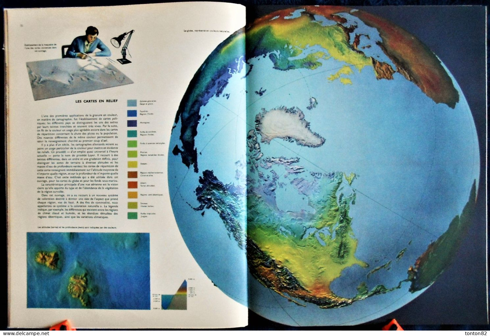 LA TERRE EST RONDE - GRAND ATLAS ILLUSTRÉ - Éditions du Pont Royal - ( 1958 ) .