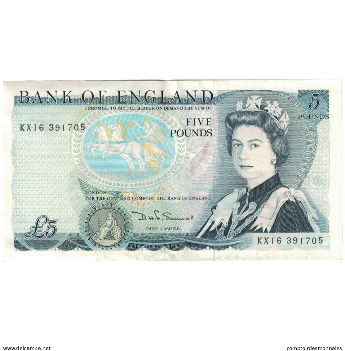 Billet, Grande-Bretagne, 5 Pounds, Undated (1973-80), KM:378c, TB+ - 5 Pounds