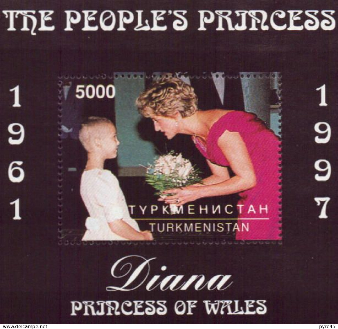 Turkménistan, 1997 TP** " Diana, La Princesse Du Peuple " - Turkmenistan