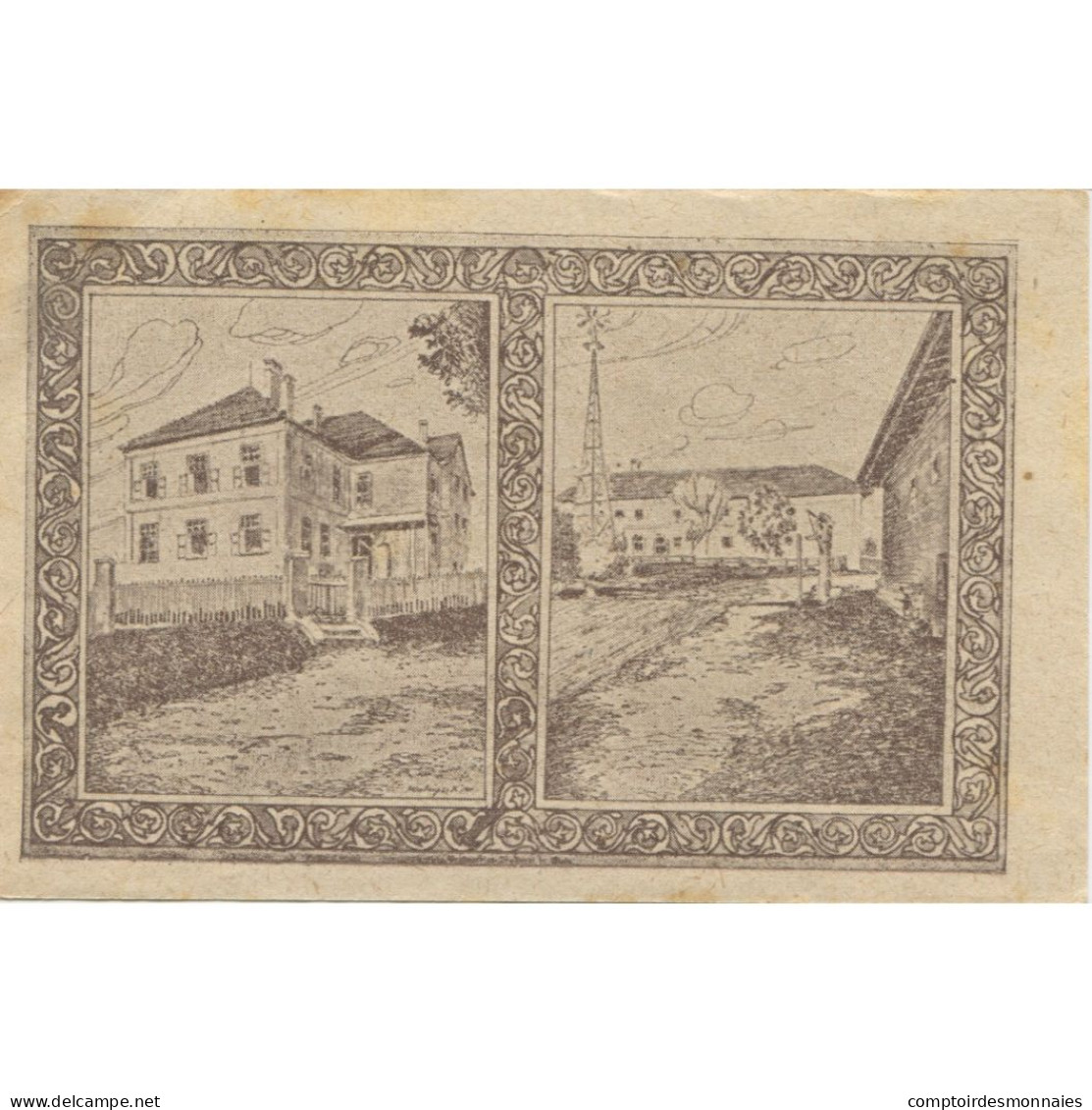 Billet, Autriche, Holzhausen, 50 Heller, Eglise 1920-09-30, SUP, Mehl:FS 396a - Autriche