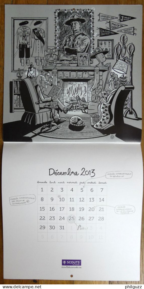 CALENDRIER SCOUTS CANADA 2013 Illustration Michel RABAGLIATI - Agendas & Calendarios