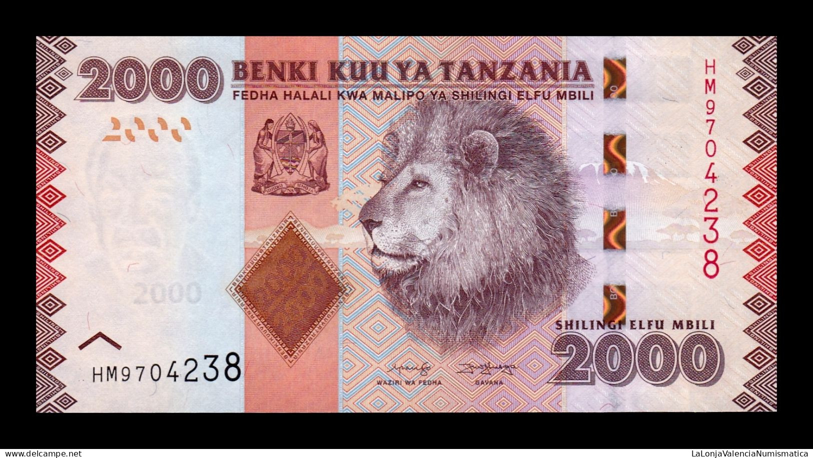 Tanzania 2000 Shillings ND (2020) Pick 42c Sc Unc - Tanzania