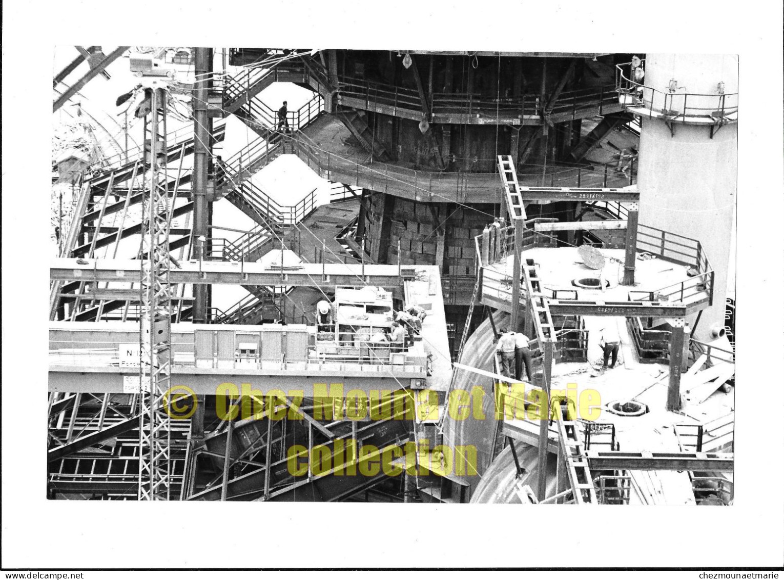 HAUT FOURNEAU EN CONSTRUCTION - PHOTO 24X18 CM WINDENBERGER - Métiers