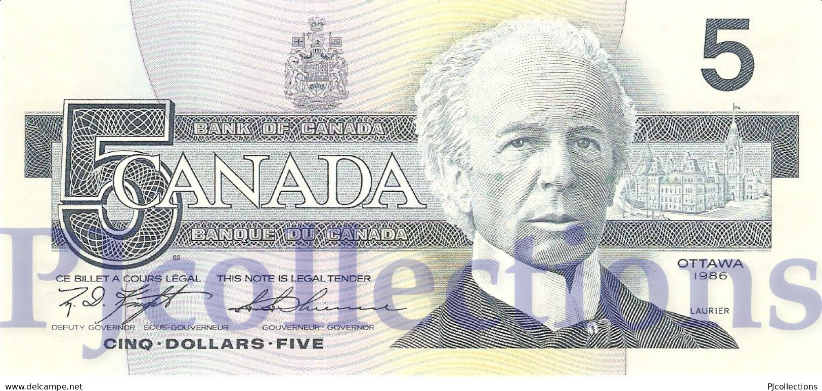 CANADA 5 DOLLARS 1986 PICK 95d UNC - Canada