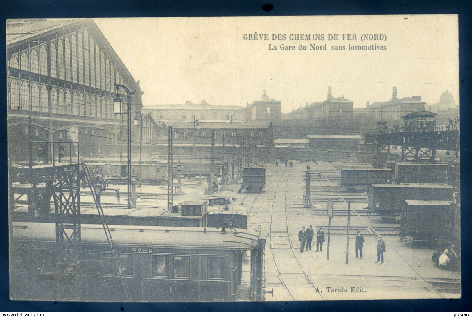 Cpa Du 75 Paris Grèves Des Chemins De Fer - Nord - La Gare Du Nord Sans Locomotives    LANR51 - Streiks