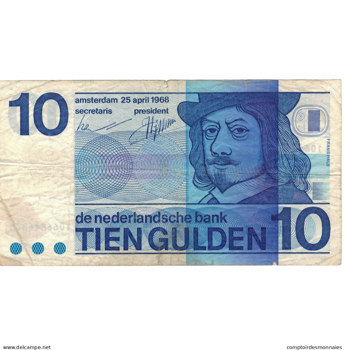 Billet, Pays-Bas, 10 Gulden, 1968, KM:91b, TB - 10 Gulden