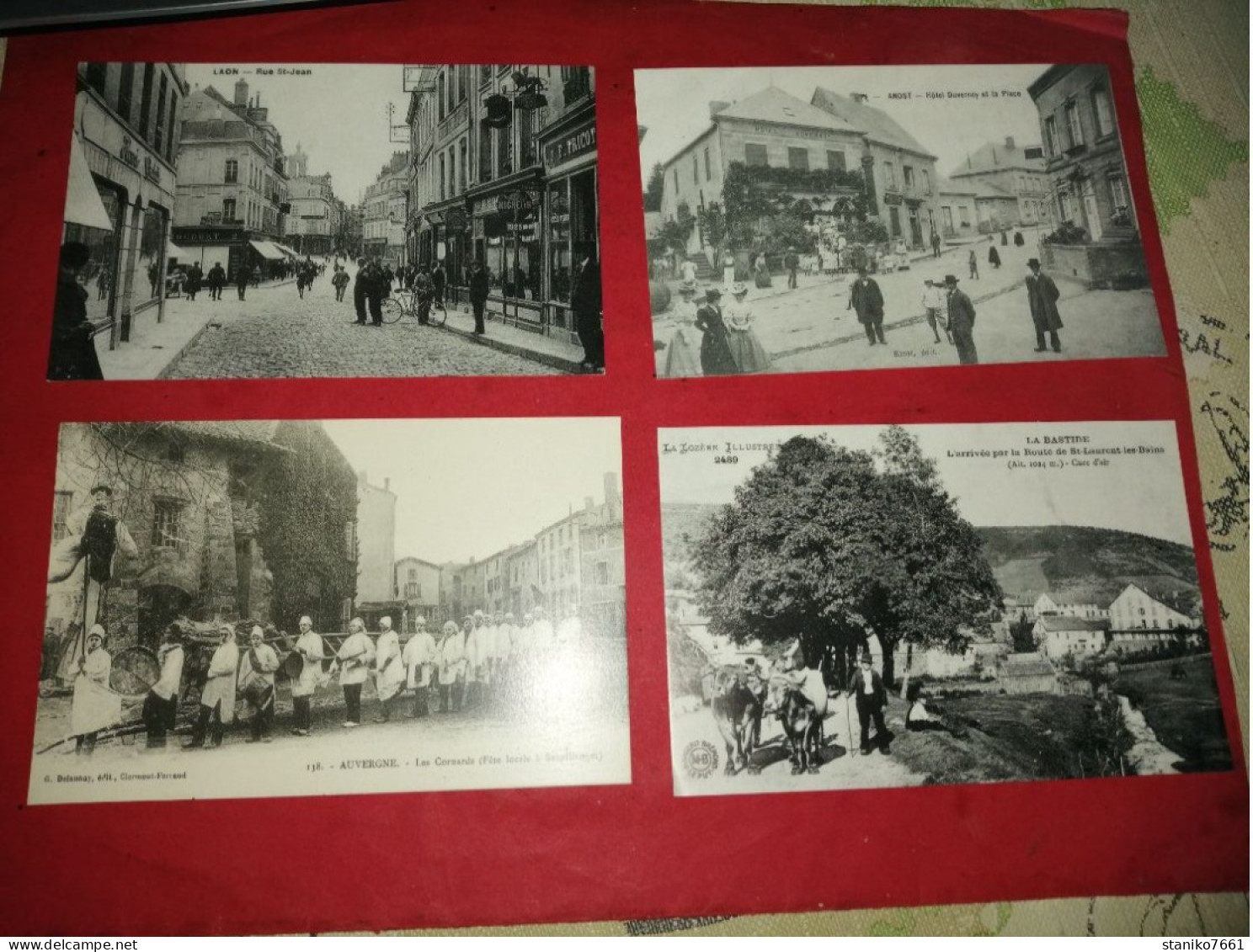 4 Carte Postale Laon Anos Hôtel Auvergne Les Cornards La Bastide Saint Laurent Les Bains Lozère - Ricevimenti