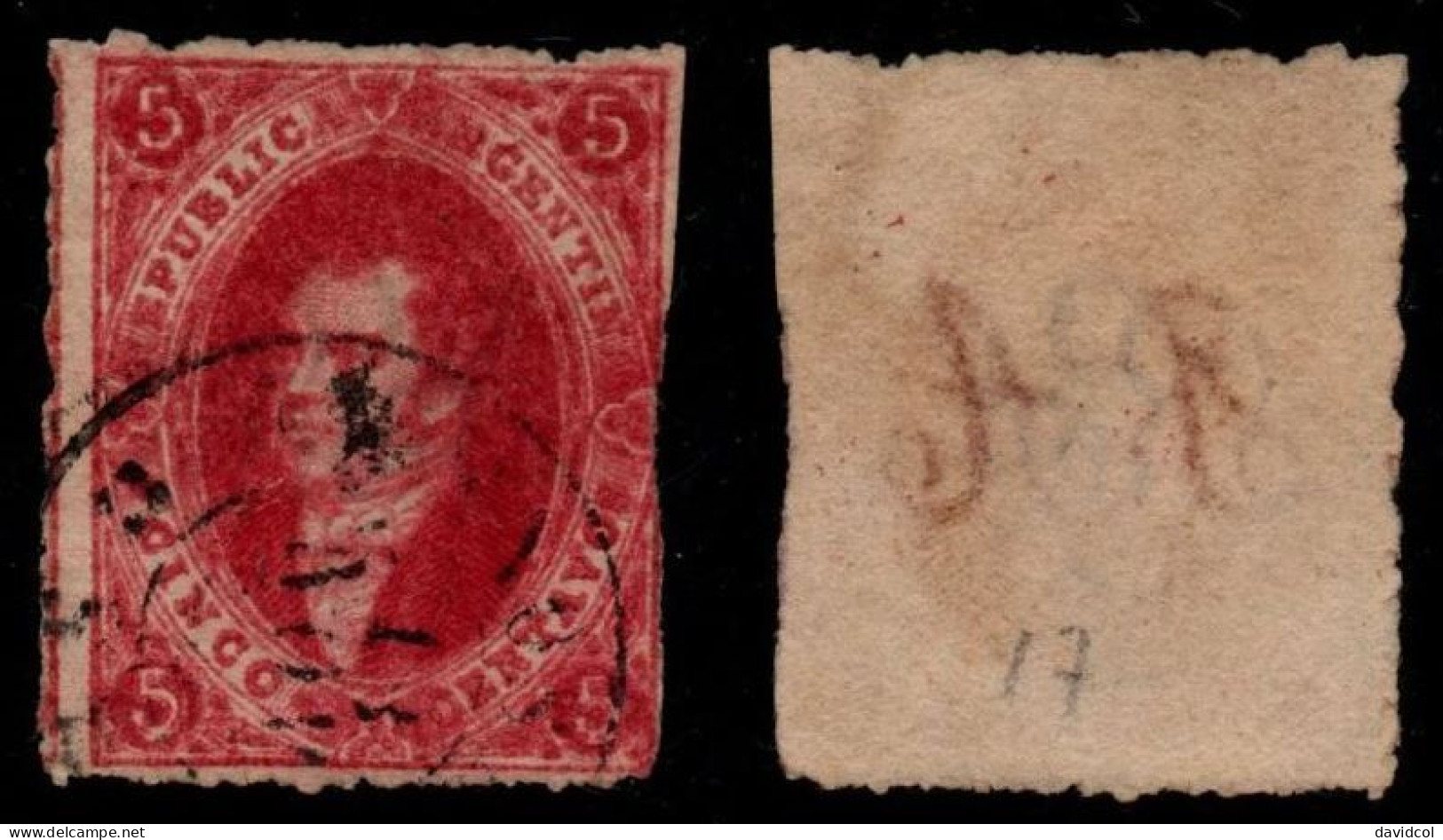 2483B - ARGENTINA - 1864-1867 - SC#: 11B - USED - - Used Stamps