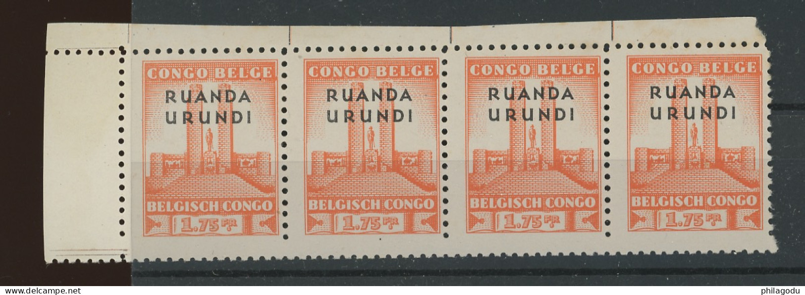 122 ** Cote 120-€ La Bande De 4 - Unused Stamps