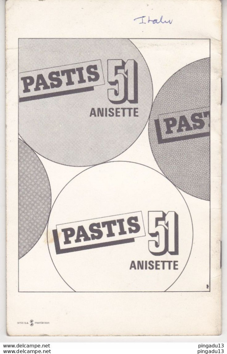 Au Plus Rapide Règlement Pétanque Jeu Provençal Années 1974 Publicité Pastis 51 Boule - Petanque