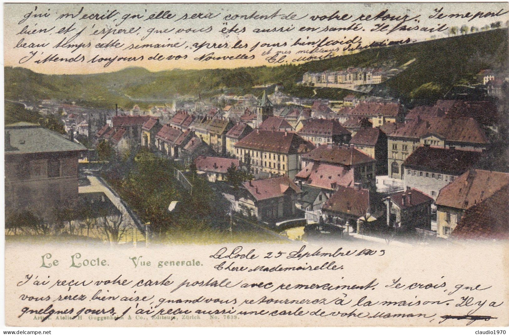 SVIZZERA - CARTOLINA - LE LOCLE VUE GENERALE - VIAGGIATA PER BUTTES - 1903 - Buttes 