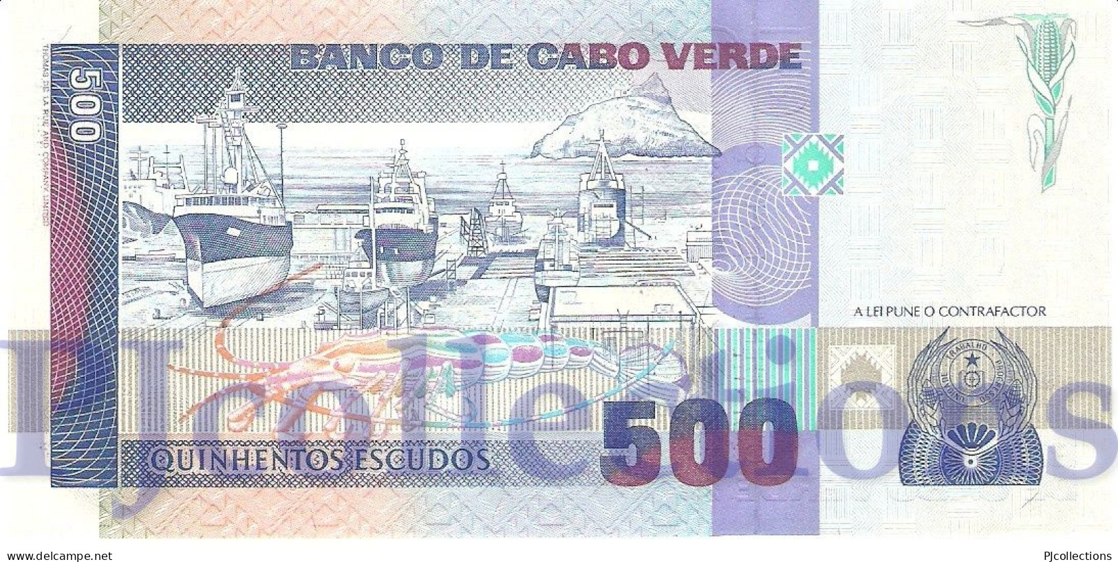 CAPE VERDE 500 ESCUDOS 1989 PICK 59a UNC - Capo Verde