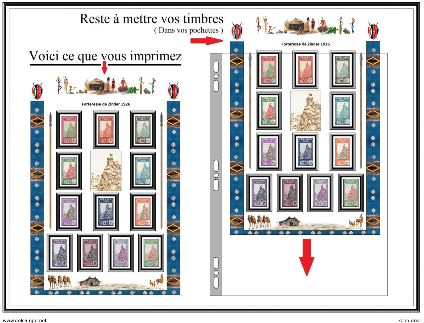 Albums de timbres à imprimer   NIGER