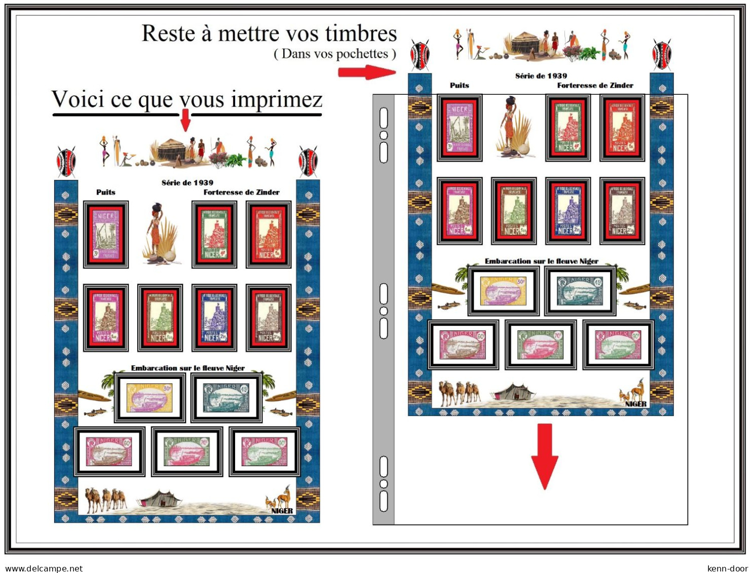 Albums de timbres à imprimer   NIGER