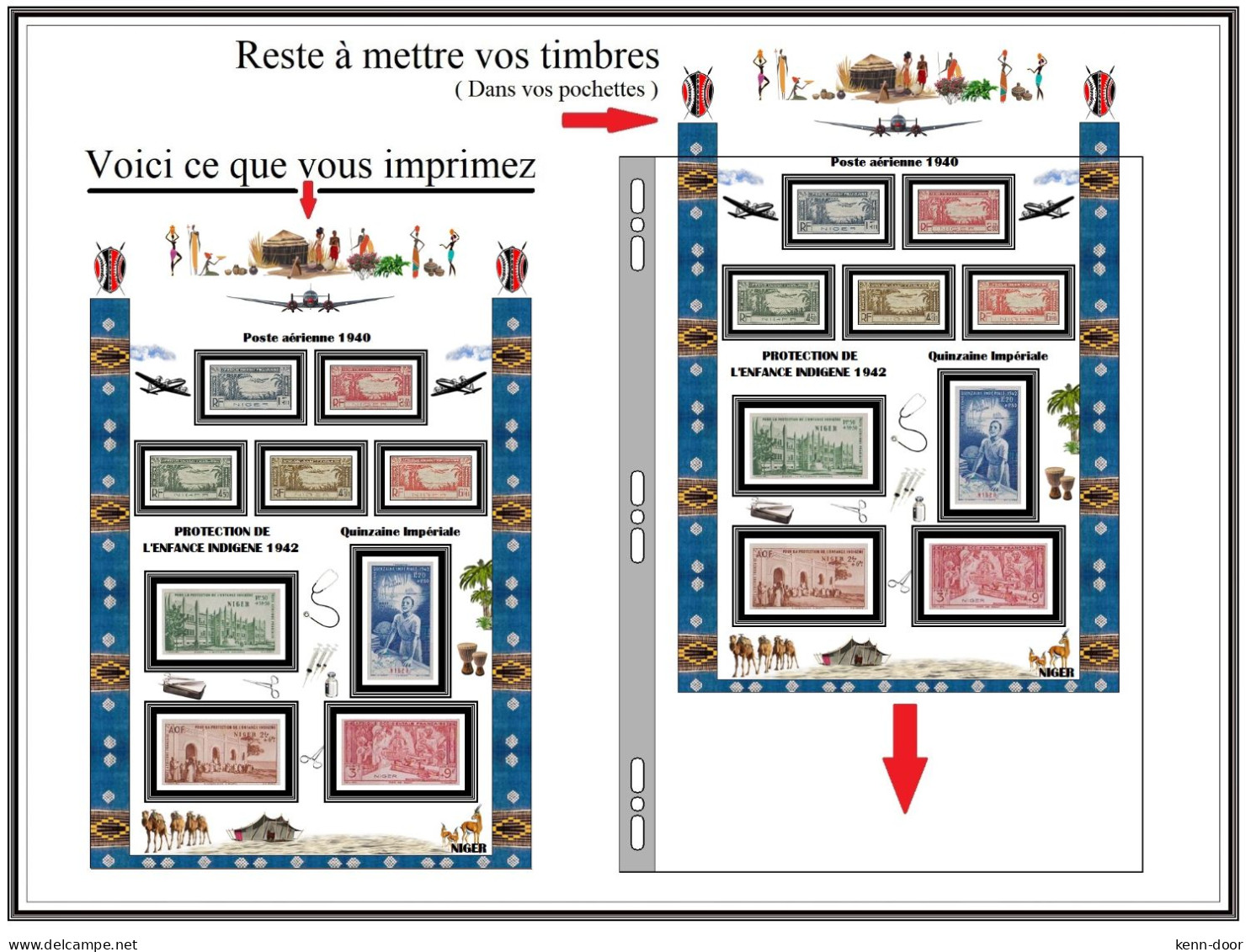 Albums de timbres à imprimer   NIGER