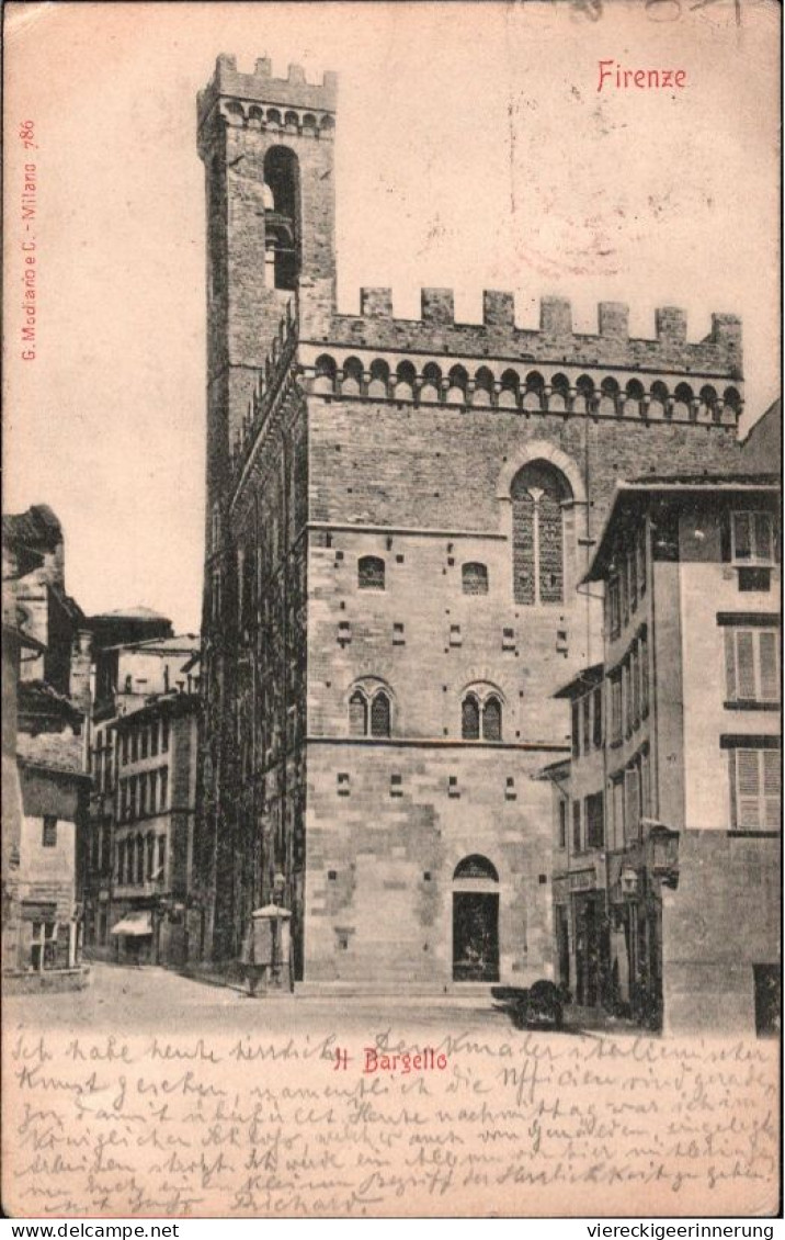 ! 1901 Ansichtskarte Aus Firenze, Florenz, Il Bargello, Italien - Firenze (Florence)