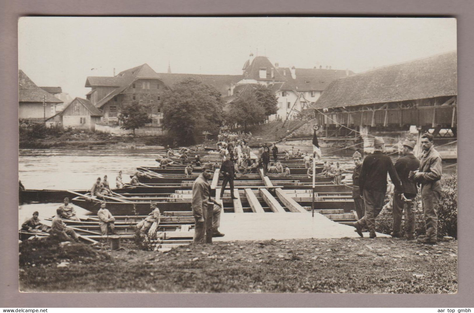 CH BE Wangen A.d.Aare 1924 August Pont Bat.2 Scheertaubrückenbau Militär - Wangen An Der Aare