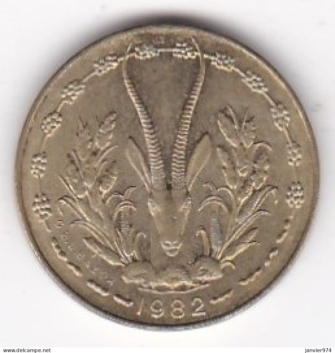 États De L'Afrique De L'Ouest 5 Francs 1982 , En Bronze Nickel Aluminium, KM# 2a - Sonstige – Afrika