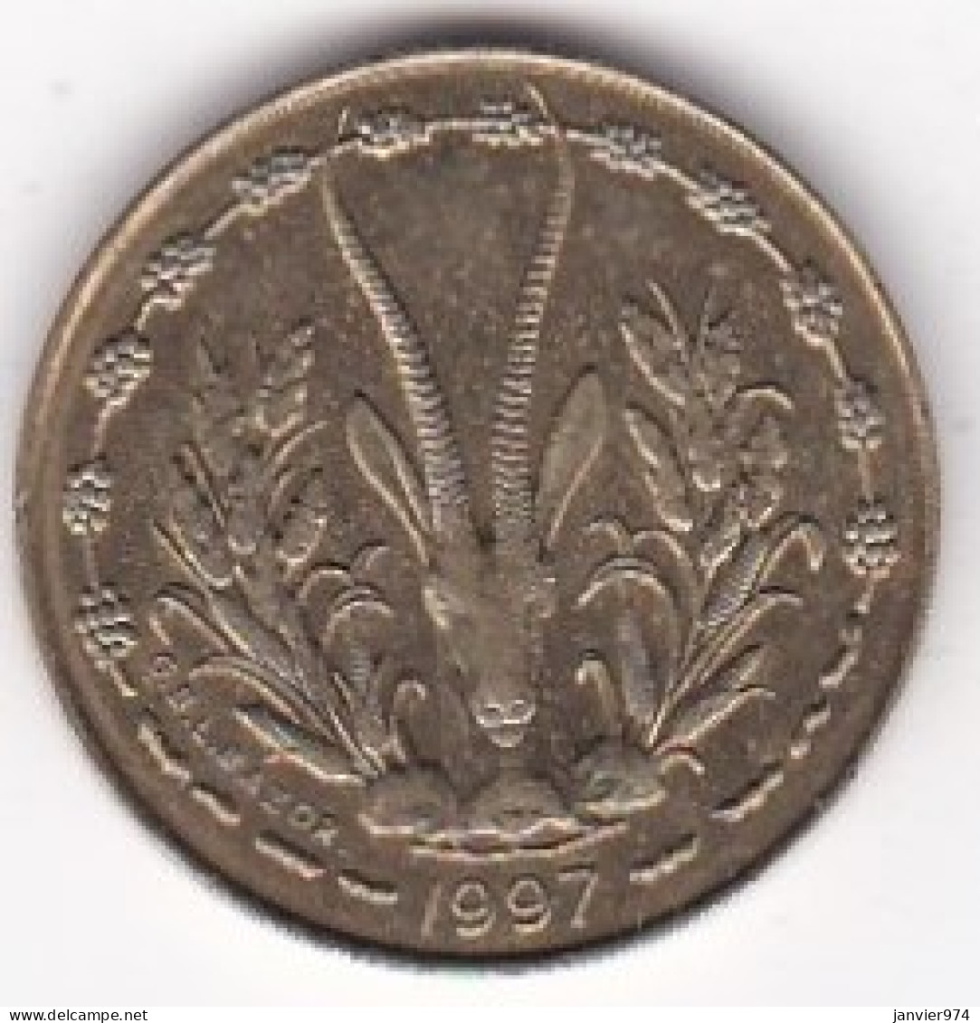 États De L'Afrique De L'Ouest 5 Francs 1997 , En Bronze Nickel Aluminium, KM# 2a - Autres – Afrique