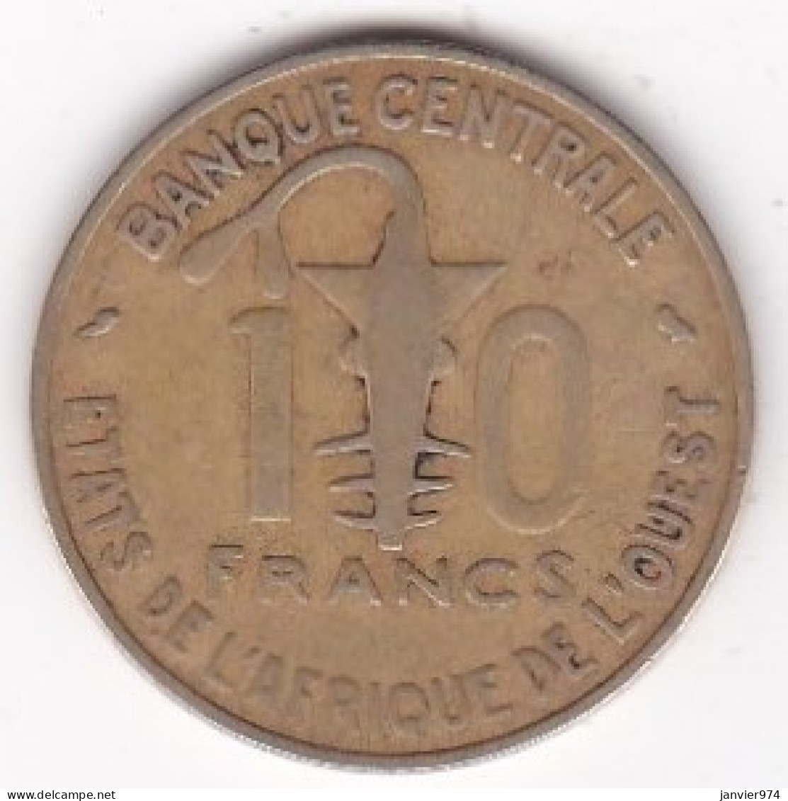 États De L'Afrique De L'Ouest 10 Francs 1964 , En Bronze Aluminium, KM# 1 - Other - Africa