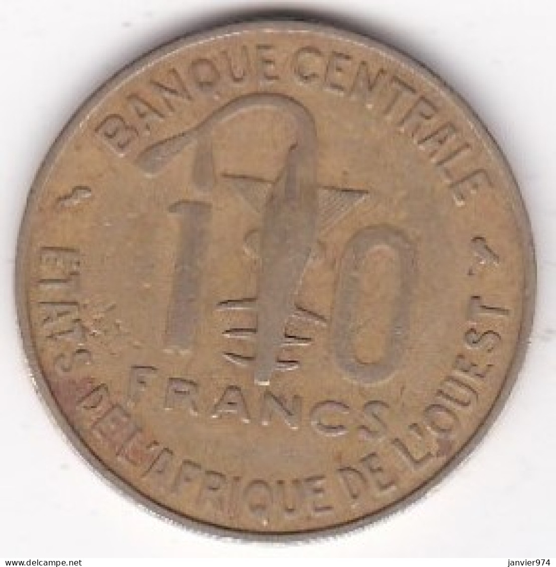 États De L'Afrique De L'Ouest 10 Francs 1968 , En Bronze Nickel Aluminium, KM# 1a - Autres – Afrique