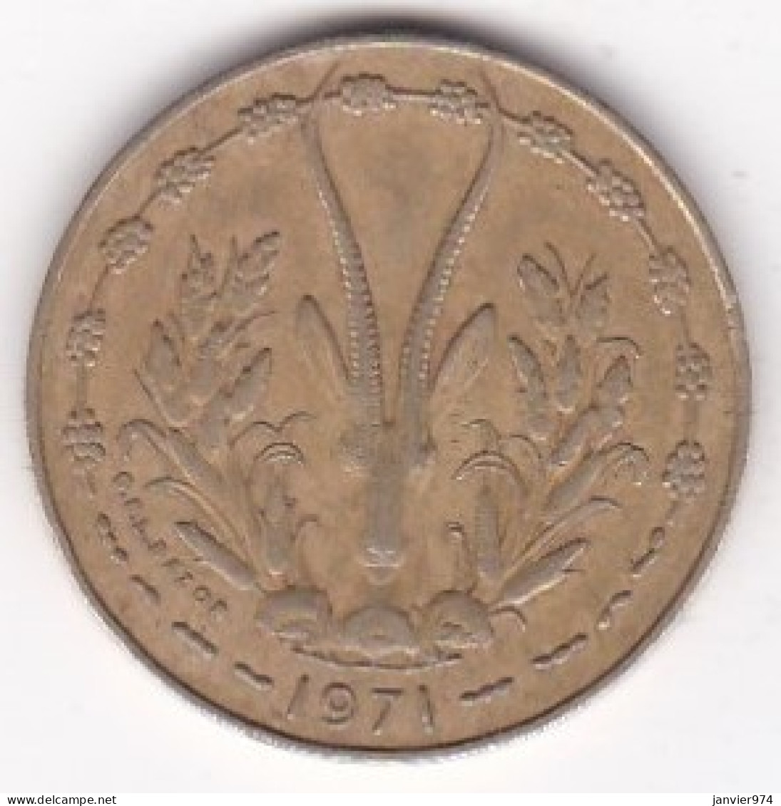 États De L'Afrique De L'Ouest 10 Francs 1971 , En Bronze Nickel Aluminium, KM# 1a - Autres – Afrique